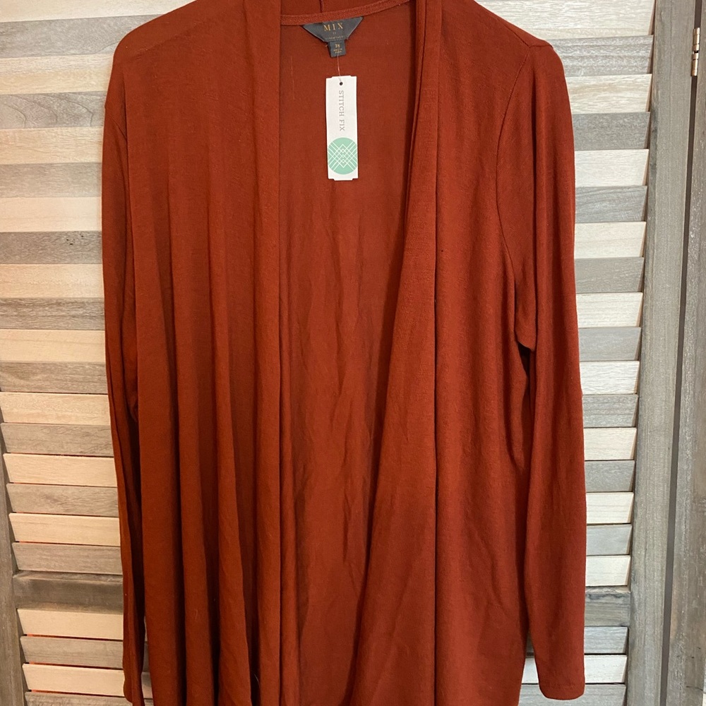 Orange Cardigan from Stitch Fix Order Size 3X